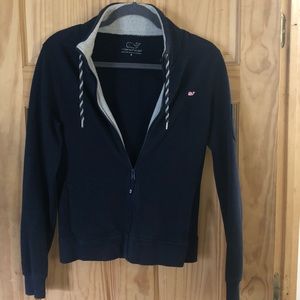 Vineyard vines navy blue zip up